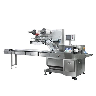 Dau Rolls Ffilm Auto Splice Peiriant Pecynnu Llorweddol